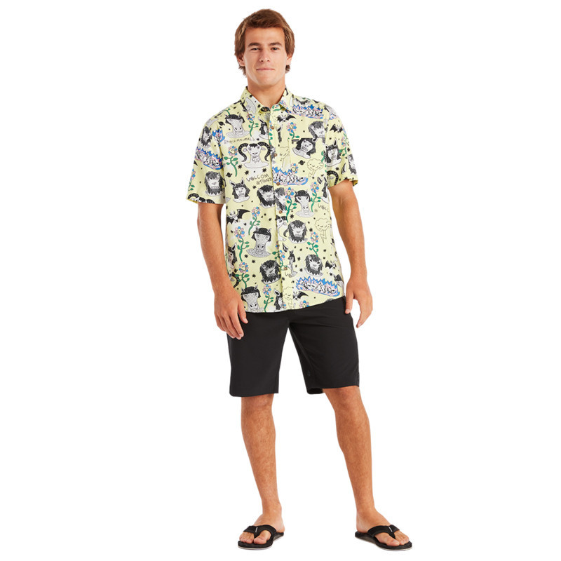 Camisa Volcom: Surf Vitals Ozzy Woven (Glimmer Yellow)