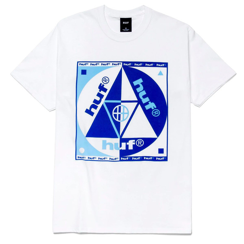 Camiseta HUF: Blue Code SS Tee (White)