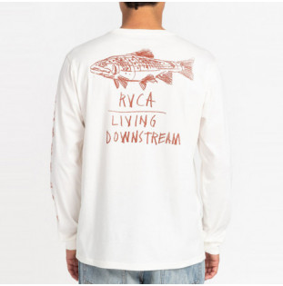 Camiseta RVCA: Downstream LS (Antique White)