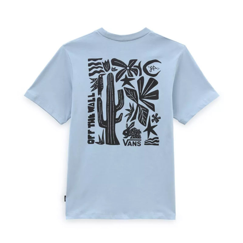 Fundación Increíble intencional Camiseta outlet Vans Little Lizzie SS Tee Liz Armanto Ash Blu | Atlas Stoked