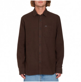 Camisa Volcom: Caden Solid LS (Dark Brown) Volcom - 1