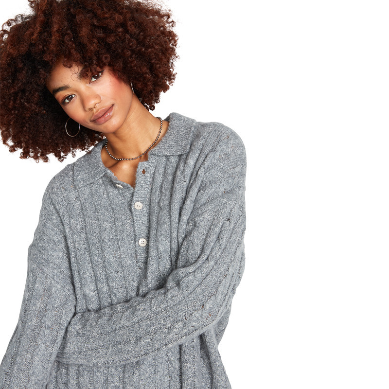 Jersey Volcom: Low Low Polo Sweater (Daze Grey)