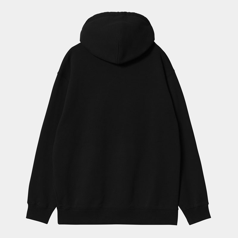Sudadera Carhartt WIP: W Hooded Carhartt Sweatshirt (Black Black)