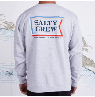 Sudadera Salty Crew: Layers Terry Crew Fleece (Athletic Hea) Salty Crew - 1
