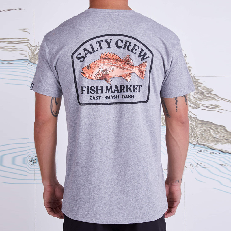 Camiseta Salty Crew: Fish Market Premium SS Tee (Athletic Hea)