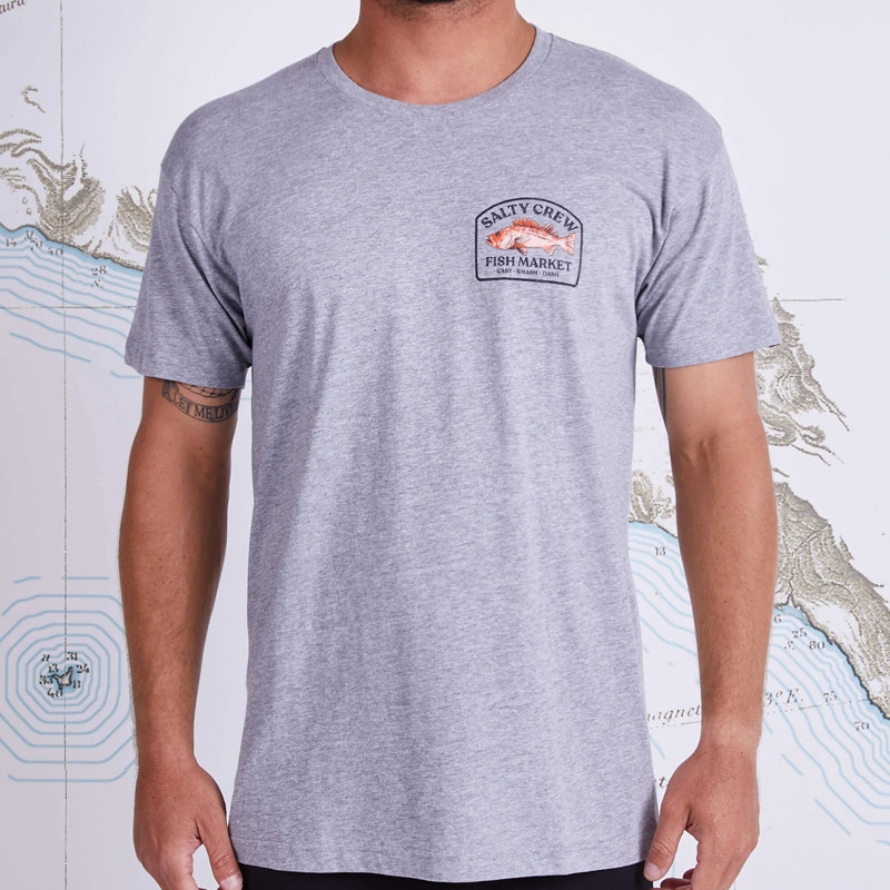 Camiseta Salty Crew: Fish Market Premium SS Tee (Athletic Hea)
