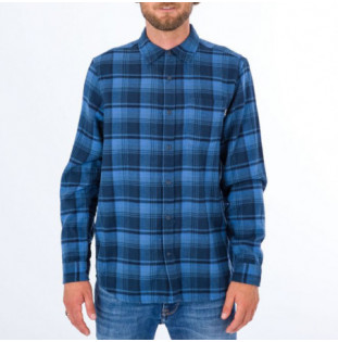 Camisa Hurley: Portland Organic Flannel LS (Armored Navy) Hurley - 1