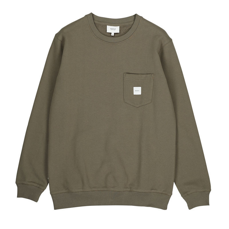 Sudadera Makia: Square Pocket Sweatshirt (Dark Olive)