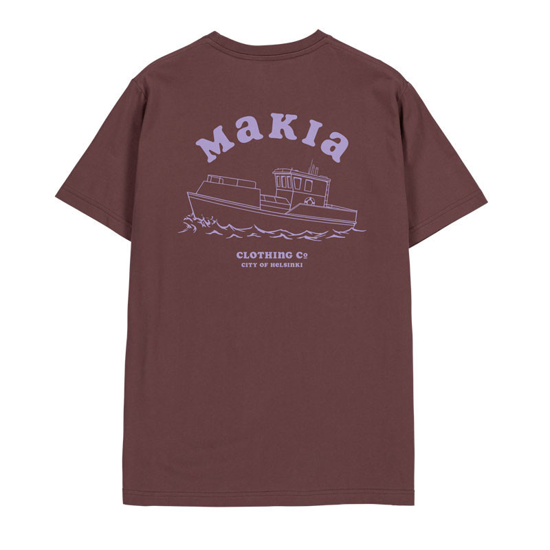 Camiseta Makia: Boat T Shirt (Red Mahogany)