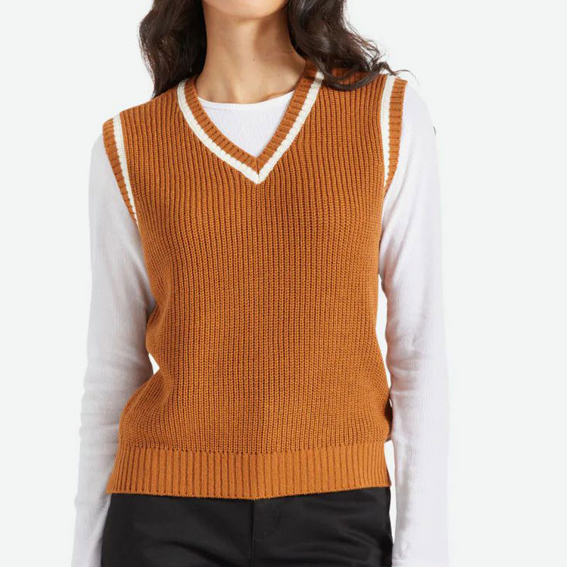 Jersey Brixton: Melody Sweater Vest (Glazed Ginger)