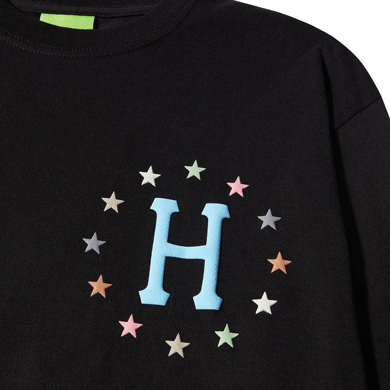 Camiseta HUF: Puff Galaxies LS Tee (Black)
