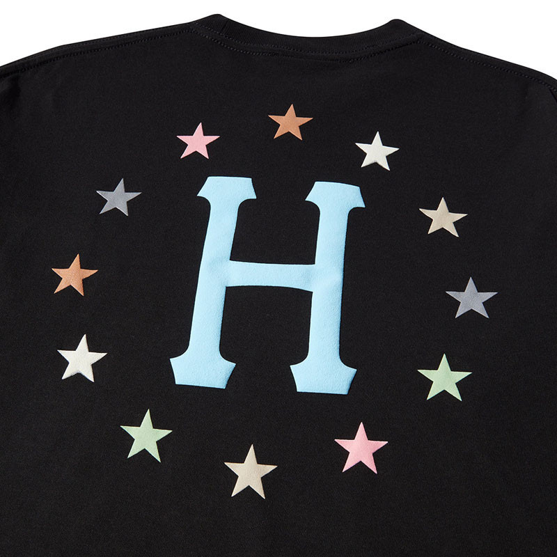 Camiseta HUF: Puff Galaxies LS Tee (Black)
