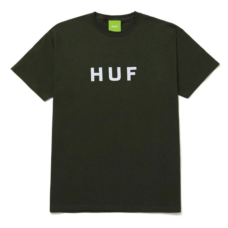 Camiseta HUF: Essentials OG Logo SS Tee (Forest Green)