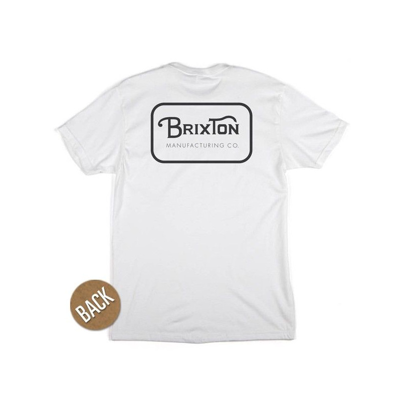 Camiseta Brixton: GRADE SS STND TEE (WHITE BLACK)
