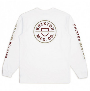 Camiseta Brixton: Crest LS Stt (White Mojave Burnt Henna) Brixton - 1