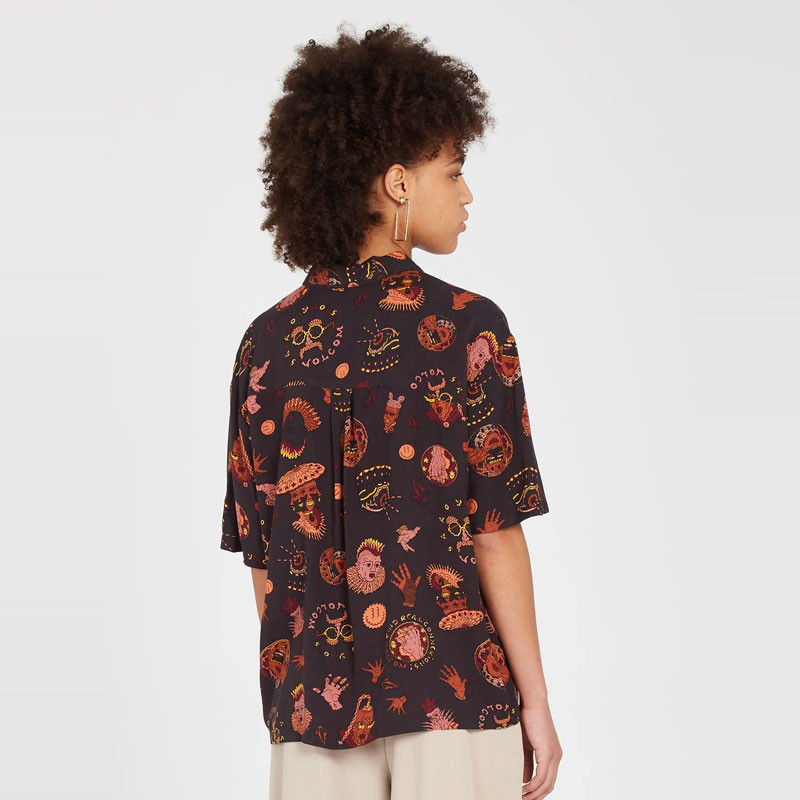 Camisa Volcom: Connected Minds Woven SS (Black)