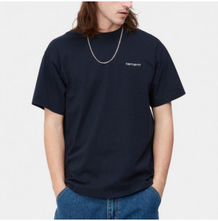 Camiseta Carhartt WIP: SS Script Embroidery T-Shirt (Atm Blu Wht) Carhartt WIP - 1