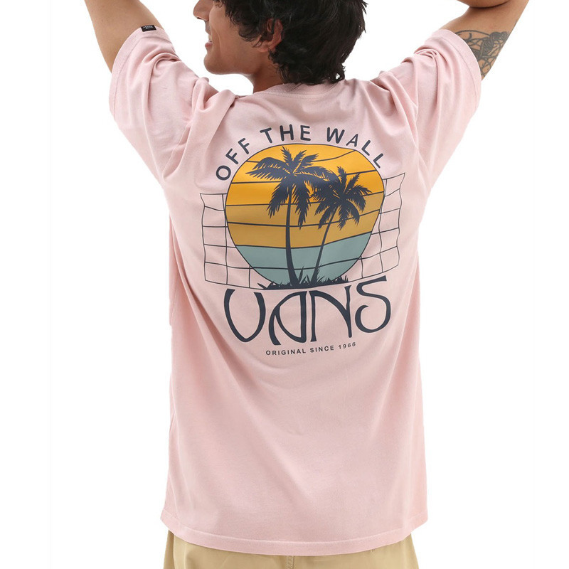 Camiseta Vans: Sunset Dual Palm Vintage SS (Rose Smoke)