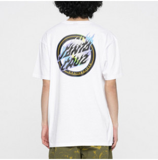 Camiseta Santa Cruz: Holo Flamed Dot (White)