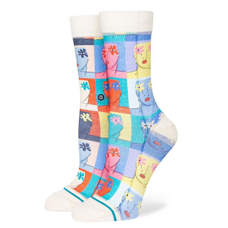 Calcetines Stance: Flower Faces (Offwhite)