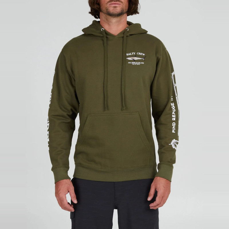 Sudadera Salty Crew: Bruce Hood Fleece (Army)