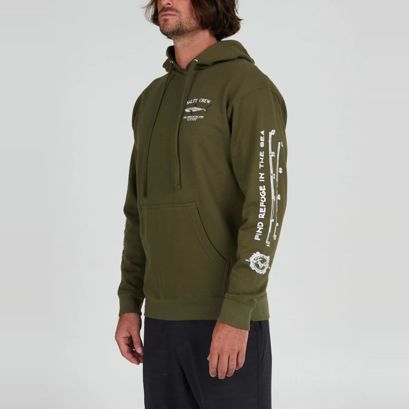 Sudadera Salty Crew: Bruce Hood Fleece (Army)