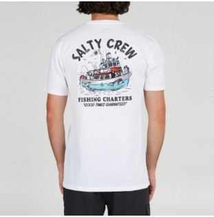 Camiseta Salty Crew: Fishing Charters Prem SS Tee (White)