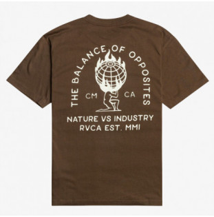 Camiseta RVCA: World Weight SS (Chocolat)