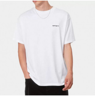 Camiseta Carhartt WIP: SS Script Embroidery T Shirt (White Black)