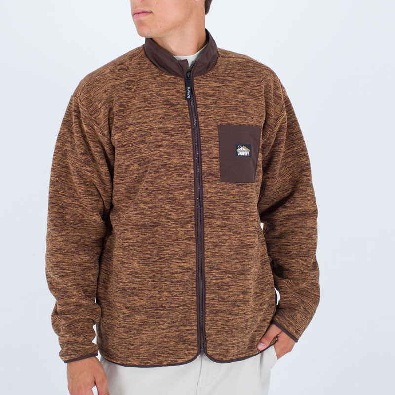 Chaqueta Hurley: Woodland Burrito Zip (Earthstone)