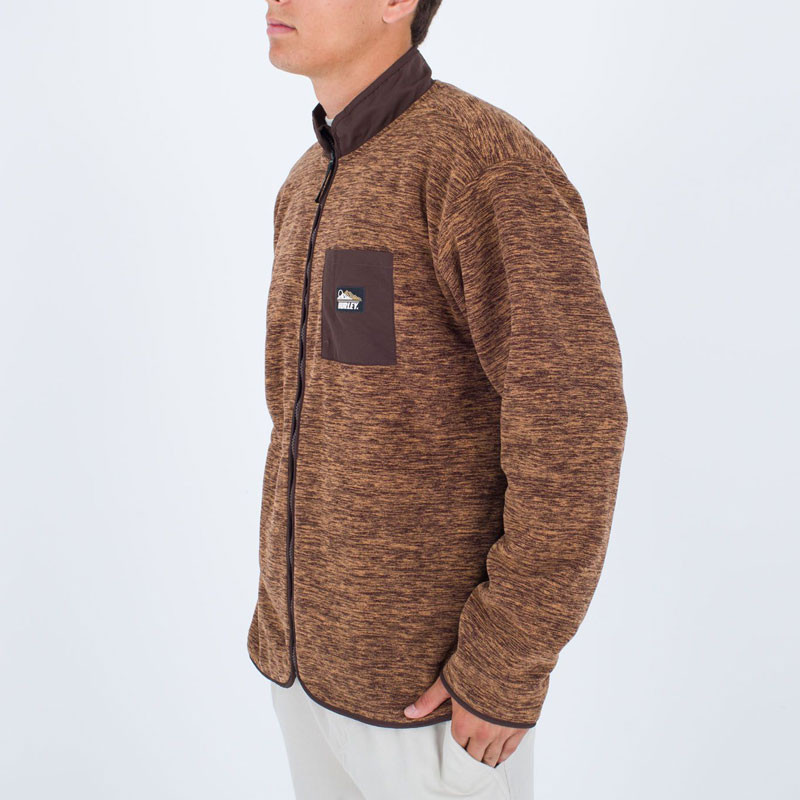 Chaqueta Hurley: Woodland Burrito Zip (Earthstone)