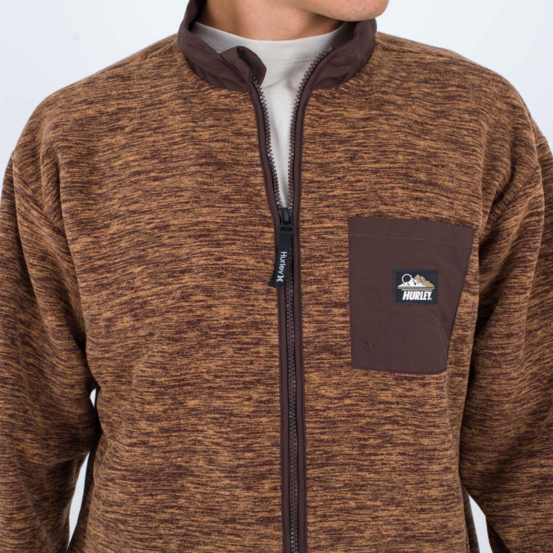 Chaqueta Hurley: Woodland Burrito Zip (Earthstone)