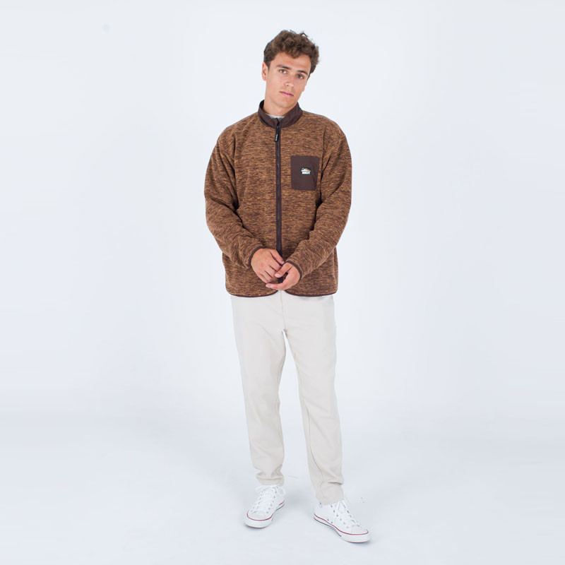 Chaqueta Hurley: Woodland Burrito Zip (Earthstone)