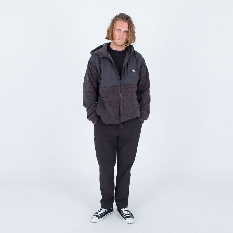 Chaqueta Hurley: Huron Burrito Full Zip (Dk. Stone Grey)