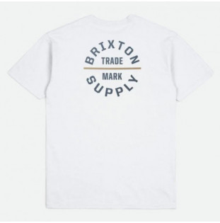 Camiseta Brixton: Oath V SS Stt (White Flint Blue Sand)
