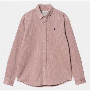 Camisa Carhartt WIP: LS Madison Cord Shirt (Glassy Pink Black)