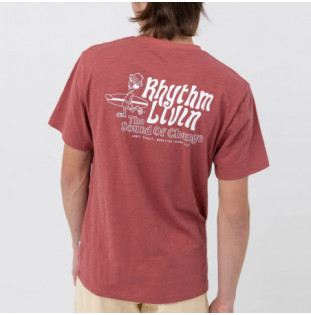 Camiseta Rhythm: Livin Slub SS T-Shirt (Vintage Red)