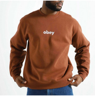 Sudadera Obey: Obey Lowercase Crew (Sepia)