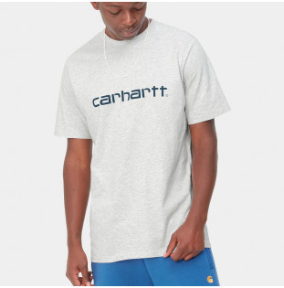 Camiseta Carhartt WIP: SS Script T Shirt (Ash Heather Liberty)