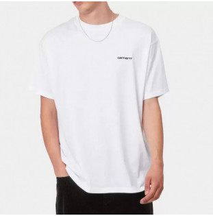 Camiseta Carhartt WIP: SS Script Embroidery T-Shirt (White Black)