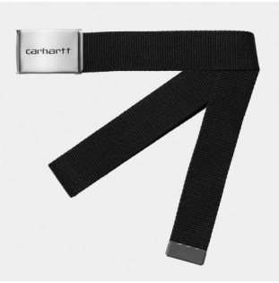 Cinturón Carhartt WIP: Clip Belt Chrome (Black)