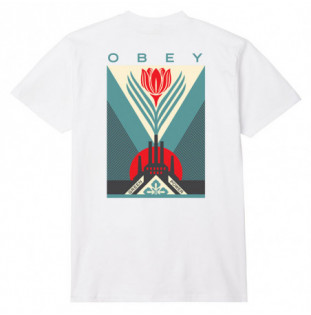 Camiseta Obey: Obey Green Power Factory (White)