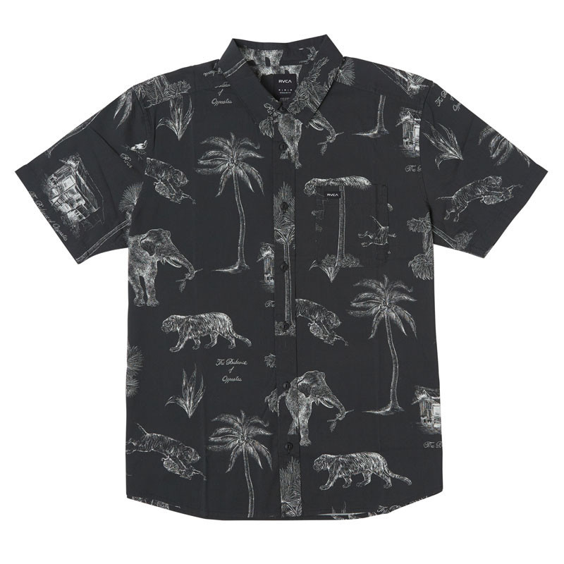 Camisa RVCA: Tropic Winds Wvtp (Black)