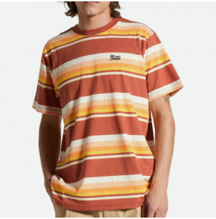 Camiseta Brixton: Hilt Stith SS Knit (Terrac Apricot Off Wt)