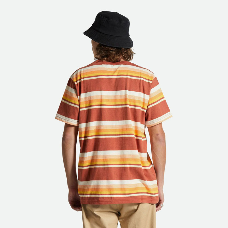 Camiseta Brixton: Hilt Stith SS Knit (Terrac Apricot Off Wt)