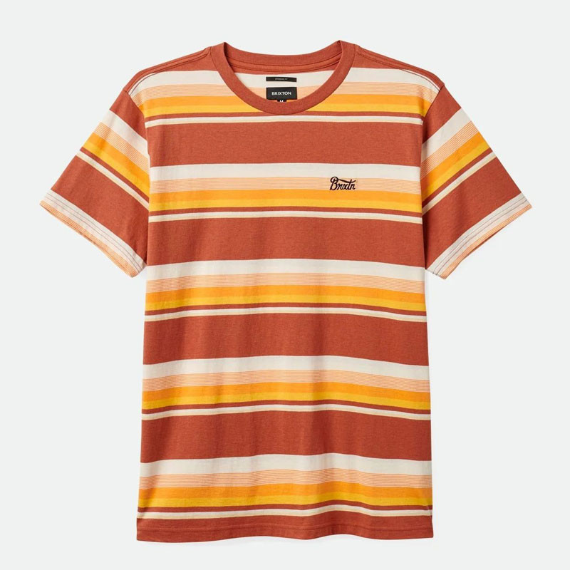 Camiseta Brixton: Hilt Stith SS Knit (Terrac Apricot Off Wt)