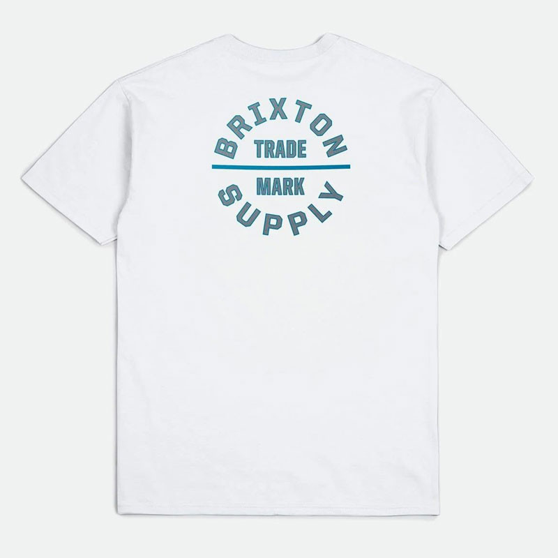 Camiseta Brixton: Oath V SS Stt (White Chin Green Blue Dan)