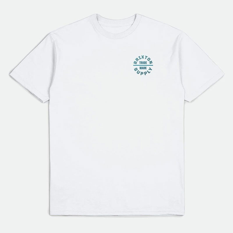 Camiseta Brixton: Oath V SS Stt (White Chin Green Blue Dan)