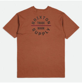 Camiseta Brixton: Oath V SS Stt (Terracotta Washed Blk Cran)