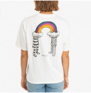 Camiseta RVCA: Rainbow Connect (Vintage White)